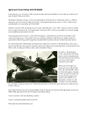 A preview of a PDF biography for Pellow, Ernest Trevor